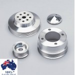 FORD FALCON MUSTANG WINDSOR 289 302 351W SERPENTINE PULLEY SET 6 GROOVE WATER PUMP CRANK & ALT - 4 BOLT  69 +
